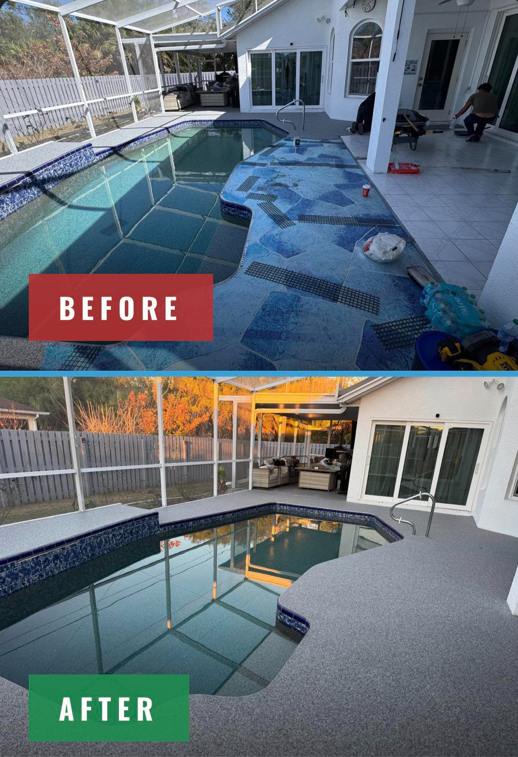 The Best Way to Cover Old Pavers on Your Pool Deck in Southwest Florida